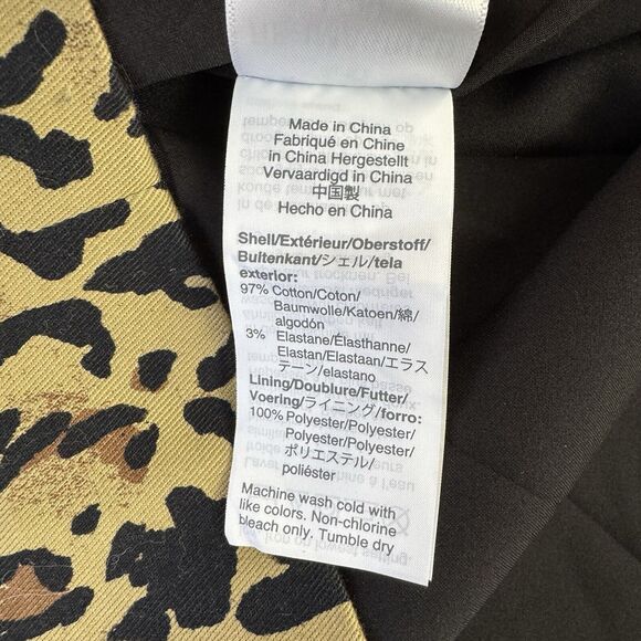 J. Crew Dress Womens SZ 6 V Neck Leopard Print Sheath Short Sleeve Stretch AK630 - Picture 9 of 11